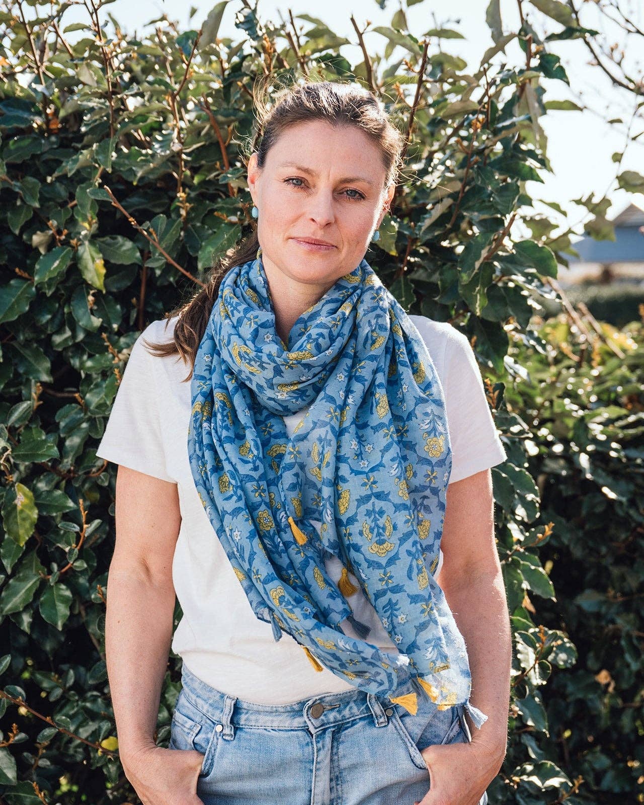 Greenwood Designs - Natalia Floral - Lightweight Scarf
