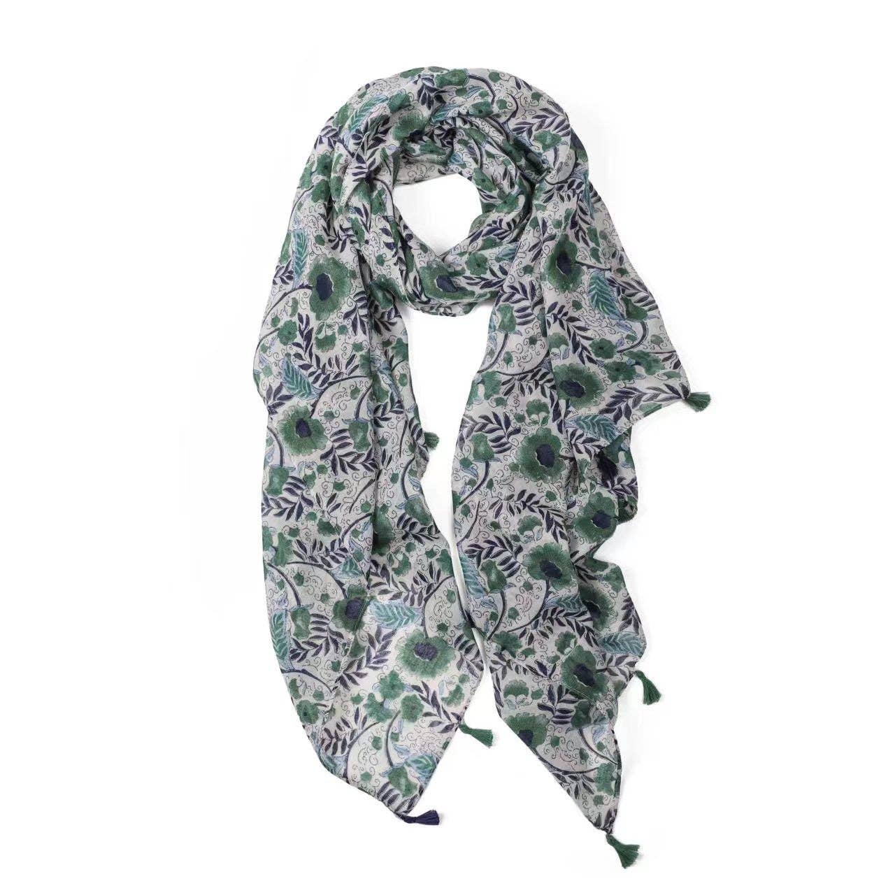 Greenwood Designs - Caroline Floral Lightweight Scarf