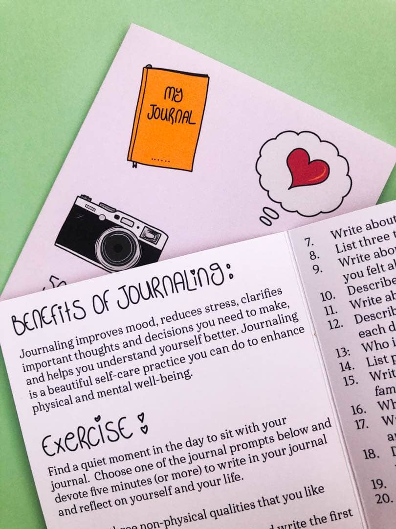 thankubody Press - 50 Journal Prompts for Self Discovery: Foldout Guide