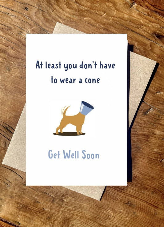 To & From Cards - Greeting Card - At least You Don't Have to Wear a Cone - Get Well Soon