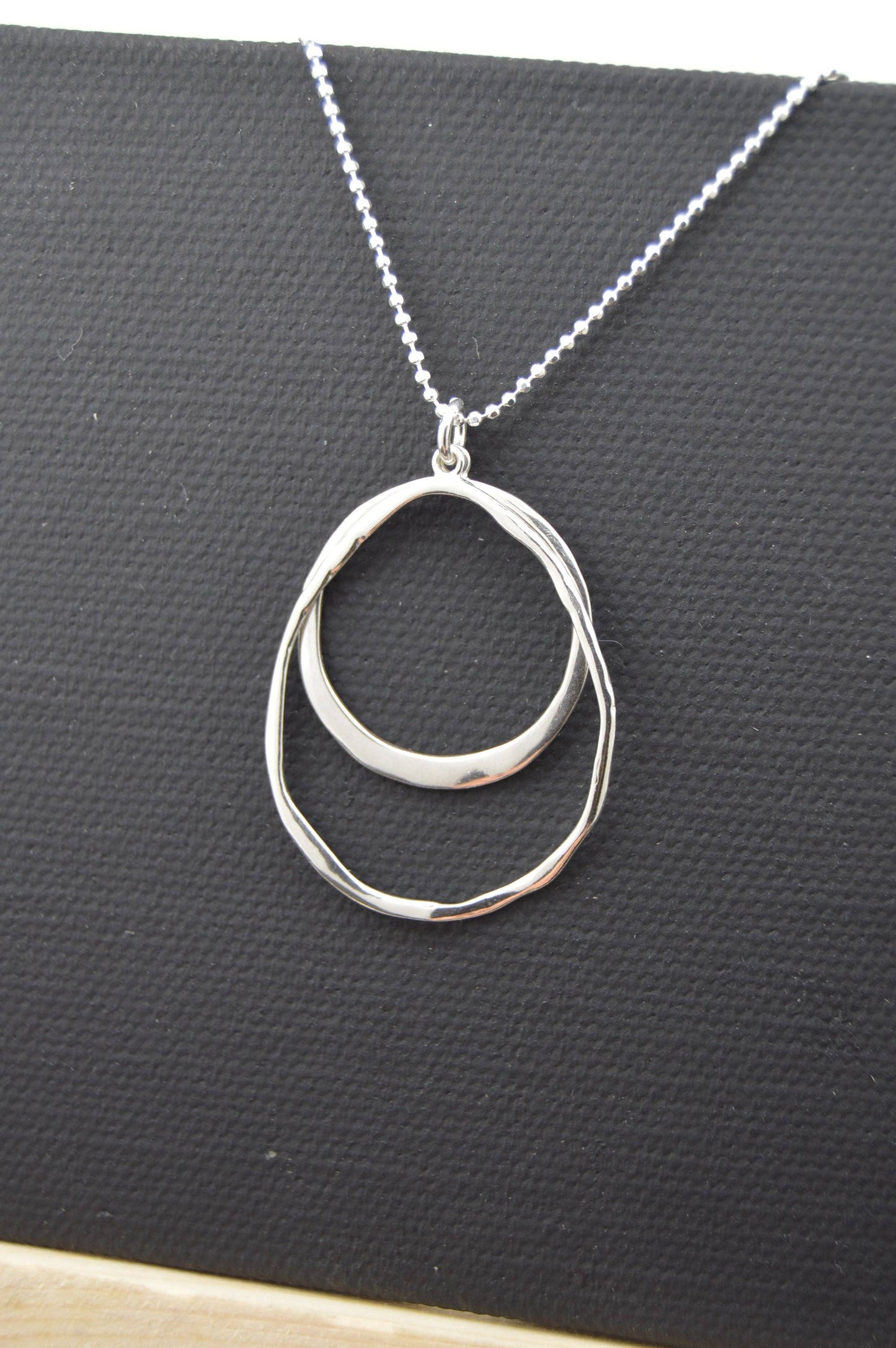 Whitelotus Design - Necklace - Double Layer Silver Pendant