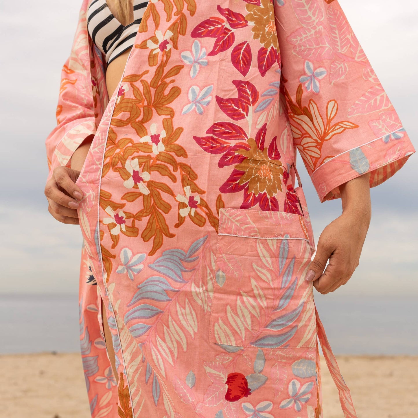 Linen Connections - Cotton Kimono Robe - Boho Chic