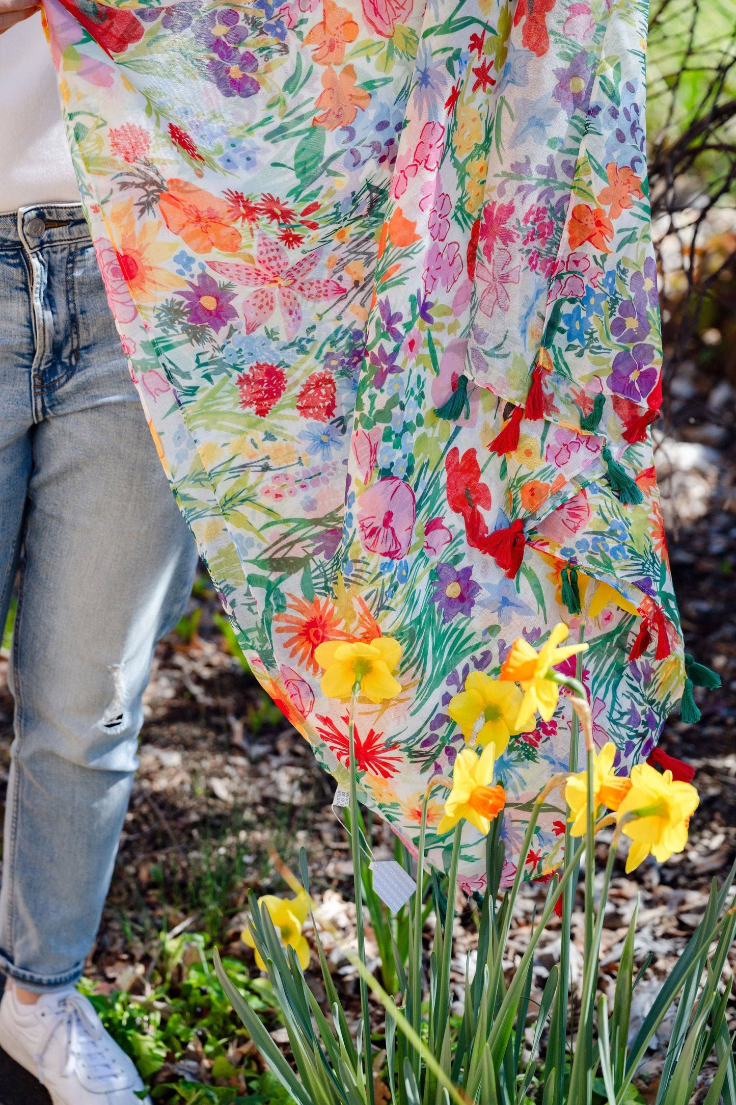 Greenwood Designs - April Floral Lightweight Scarf