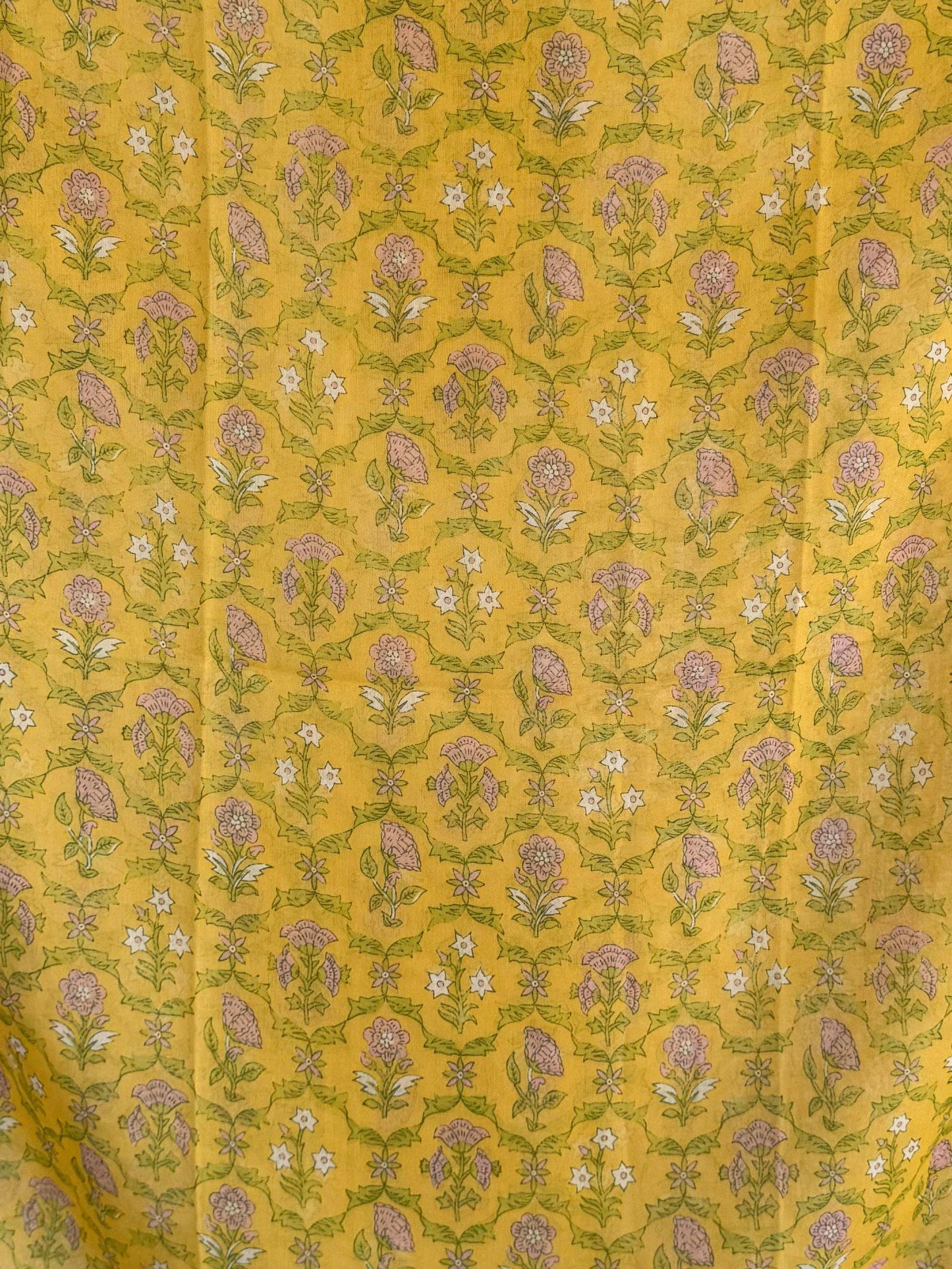 Greenwood Designs - Natalia Floral in Yellow - Lightweight Scarf