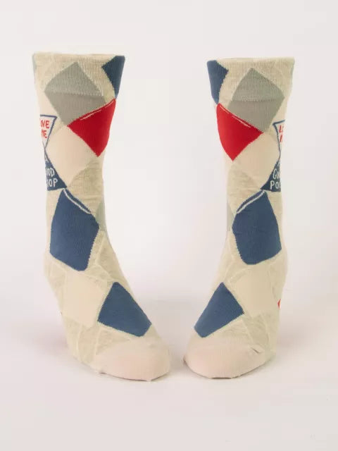 Blue Q - Men's Crew Socks - Love Me A Good Poop