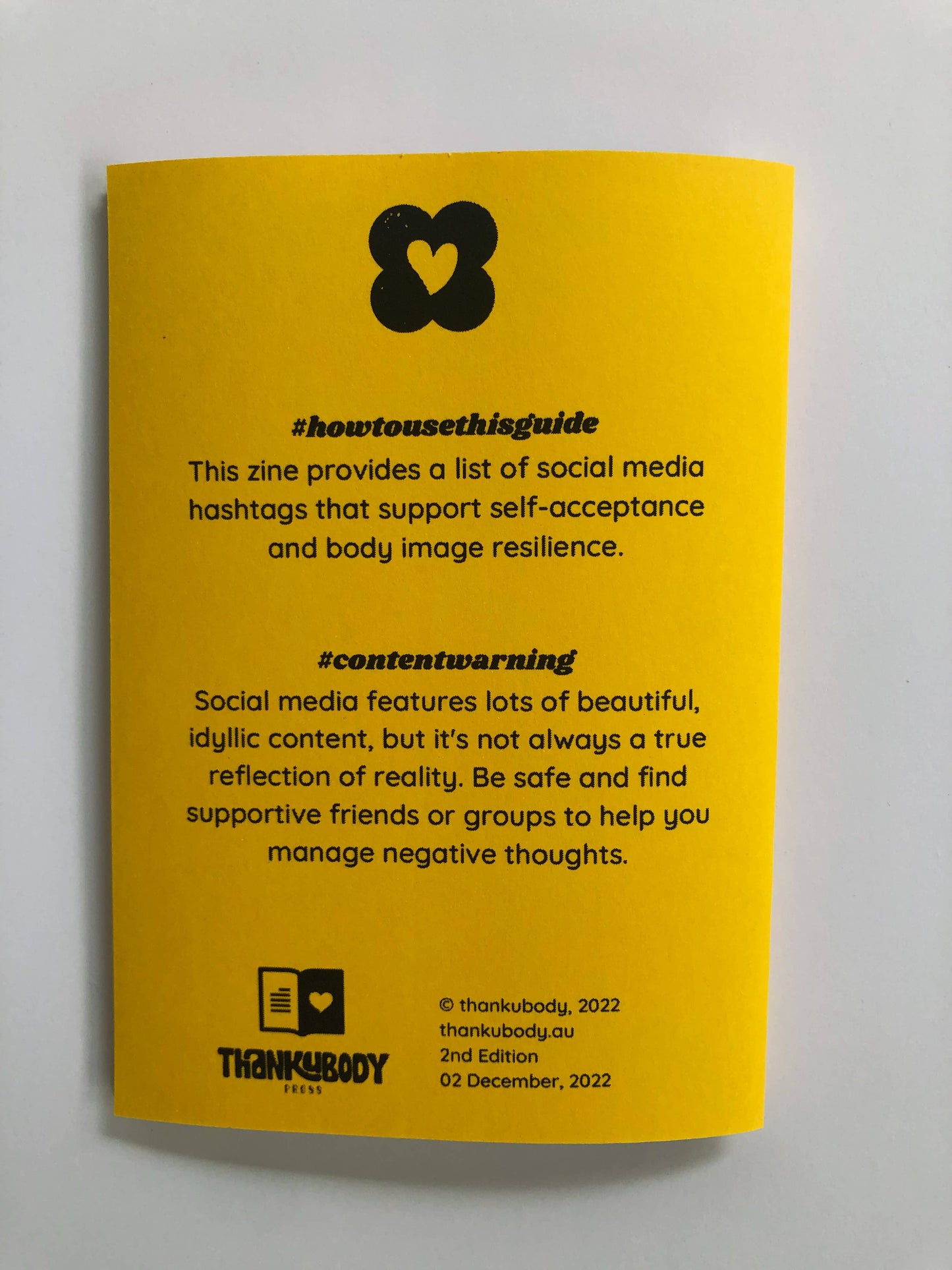 thankubody Press - You Are Enough: Glossary of Body Image Social Media Hashtags