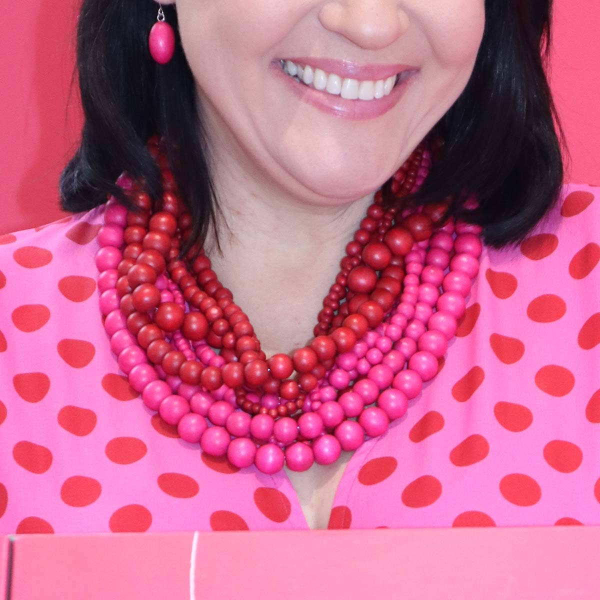 Ruby Olive - Colour Me Happy Stacked Wooden Necklace