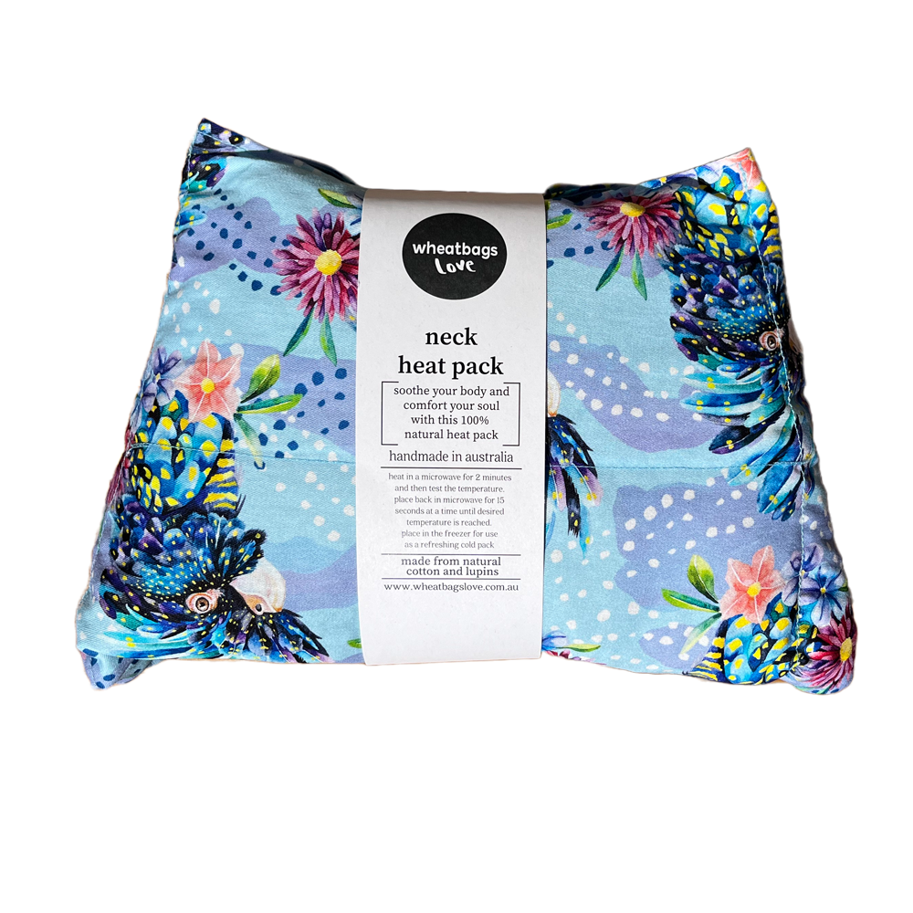 Wheatbags Love - Neck Heat Pack - Blue Cockatoo