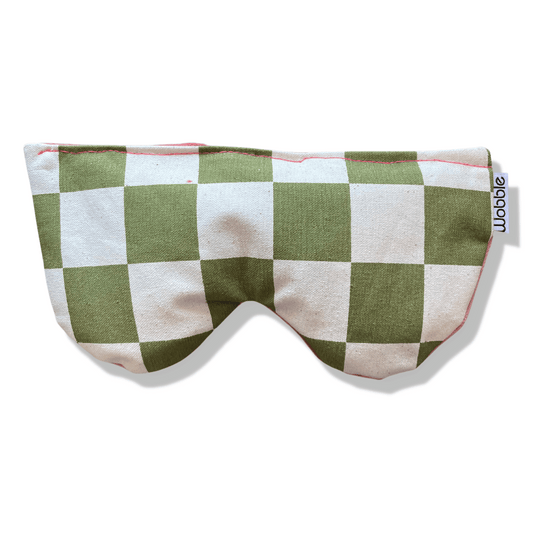 Wobble Yoga - Eye Pillow - Green Checkerboard