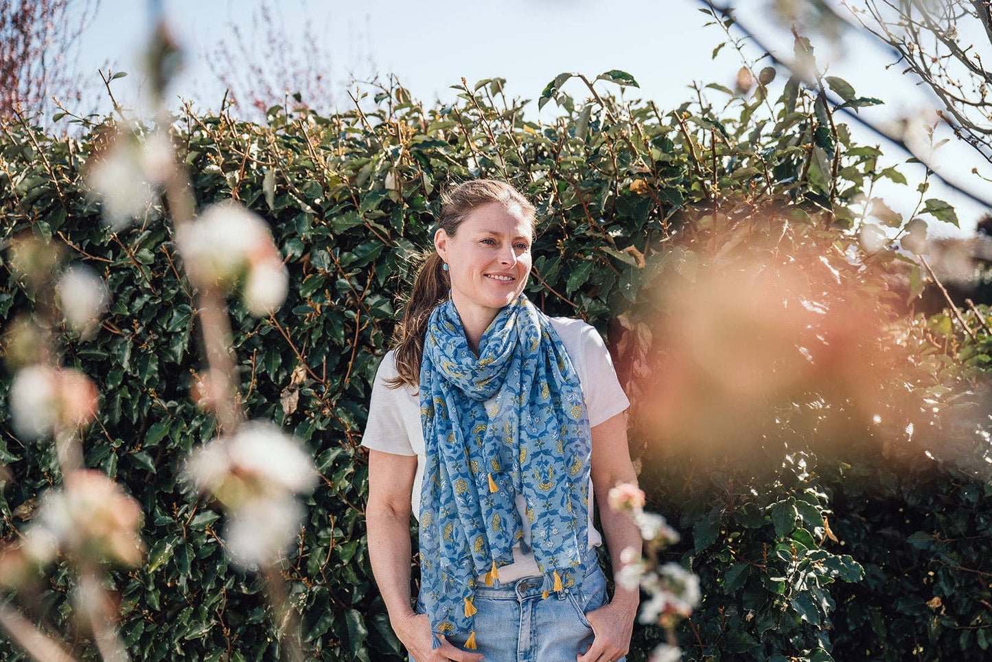 Greenwood Designs - Natalia Floral - Lightweight Scarf