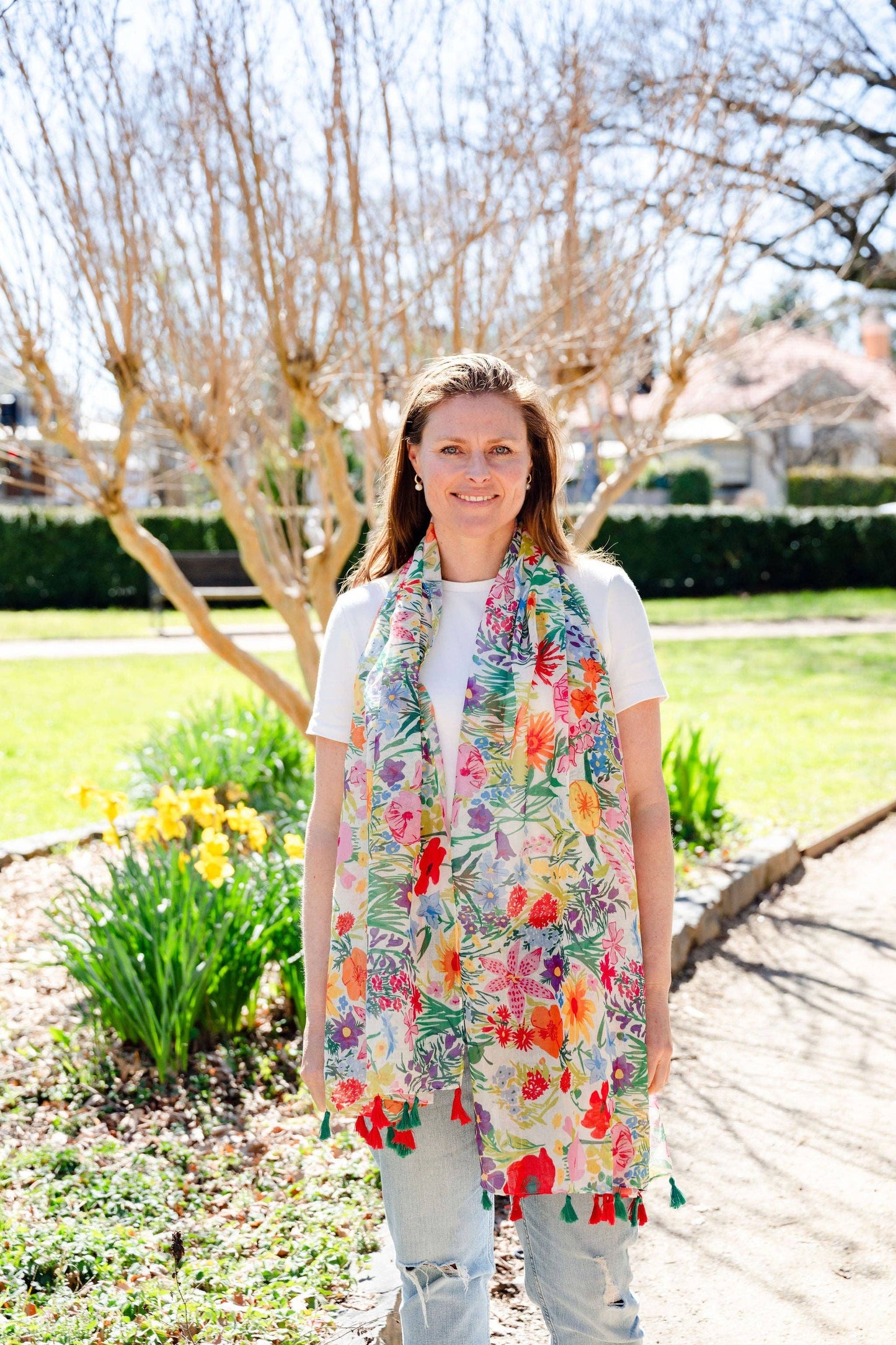 Greenwood Designs - April Floral Lightweight Scarf