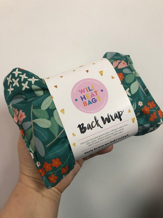 Wili Heat Bags - Back Wrap - Green Pattern
