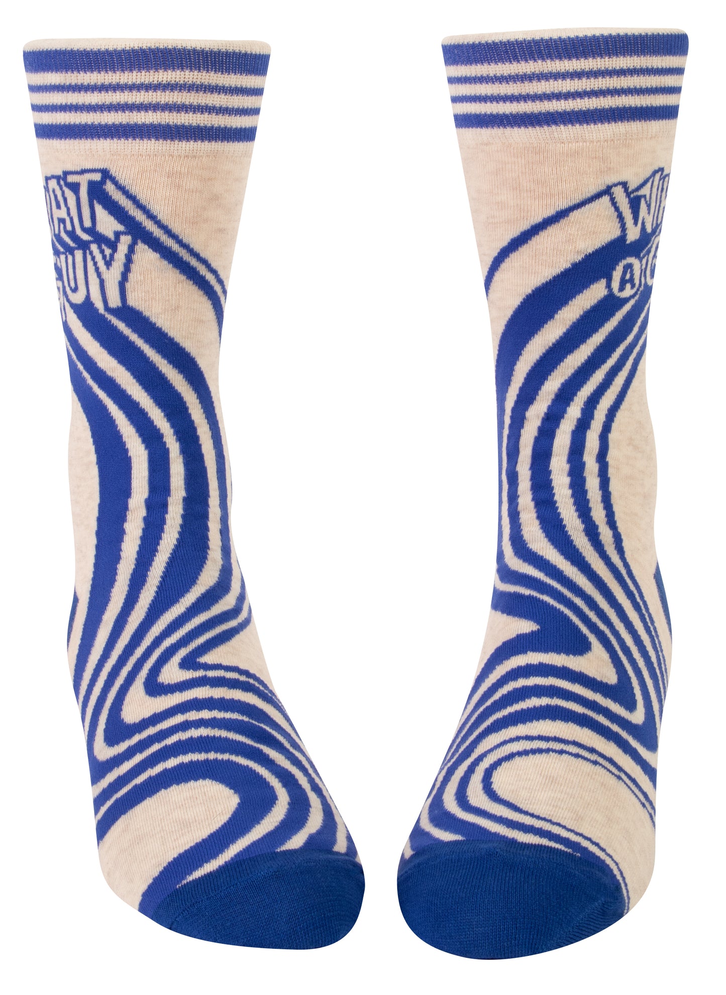 Blue Q - Men's Crew Socks - What A Guy