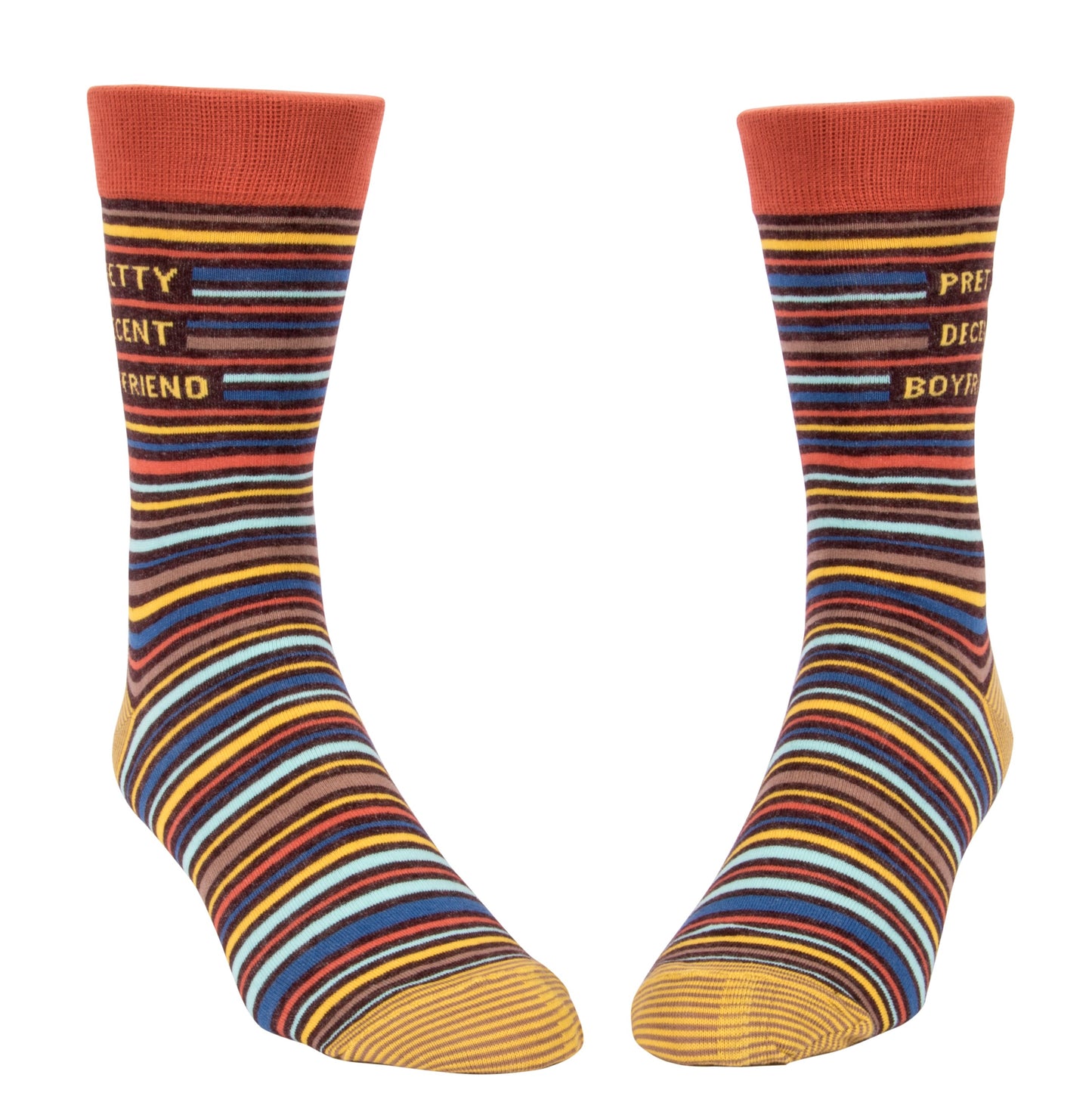 Blue Q - Men's Crew Socks - Pretty Decent Boyfriend