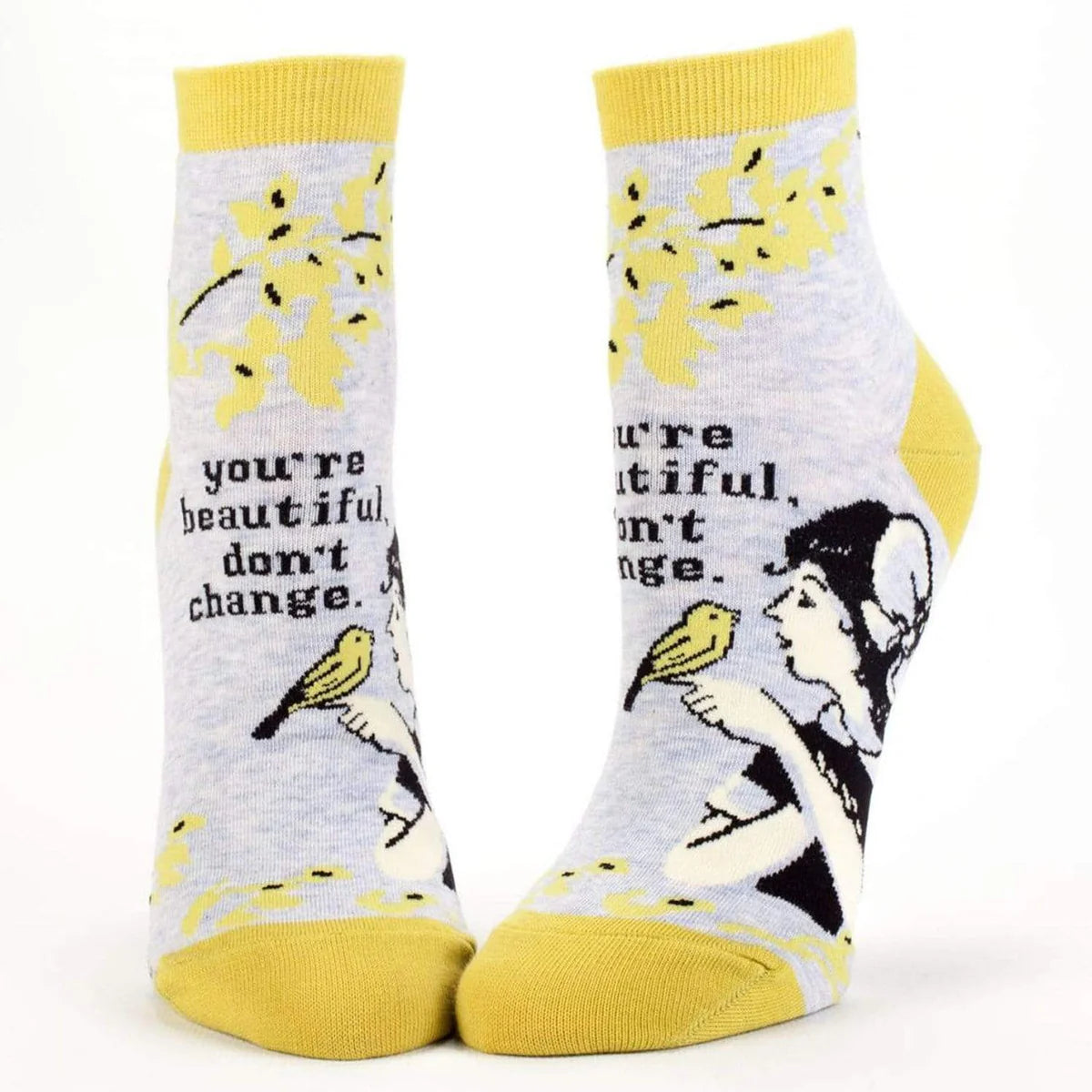Blue Q - Ladies Ankle Socks - You're Beautiful, Don't Change