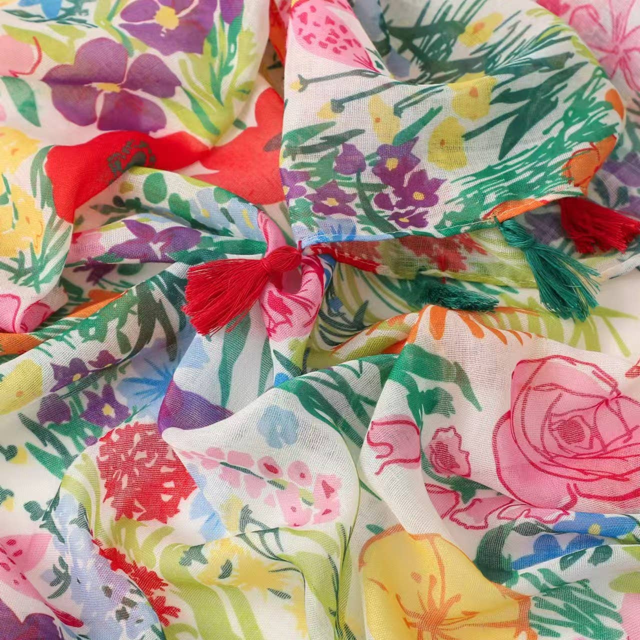 Greenwood Designs - April Floral Lightweight Scarf