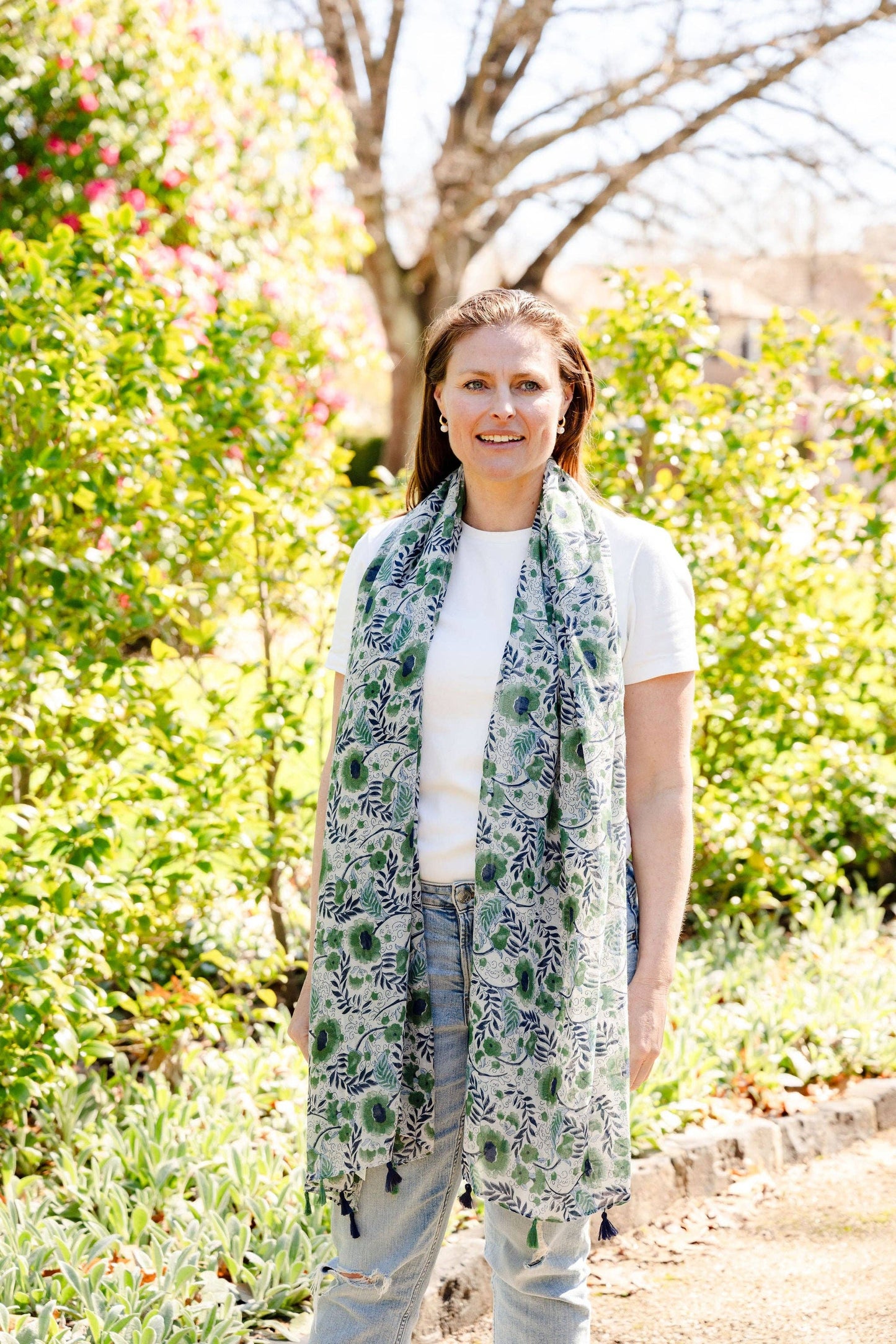 Greenwood Designs - Caroline Floral Lightweight Scarf