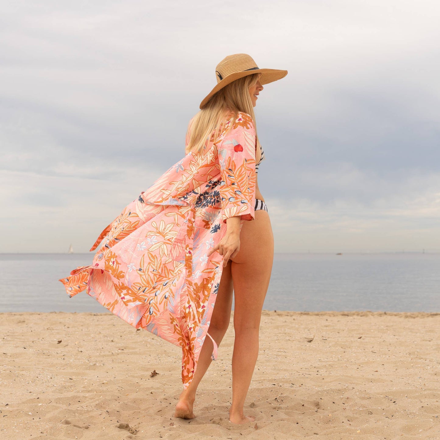 Linen Connections - Cotton Kimono Robe - Boho Chic
