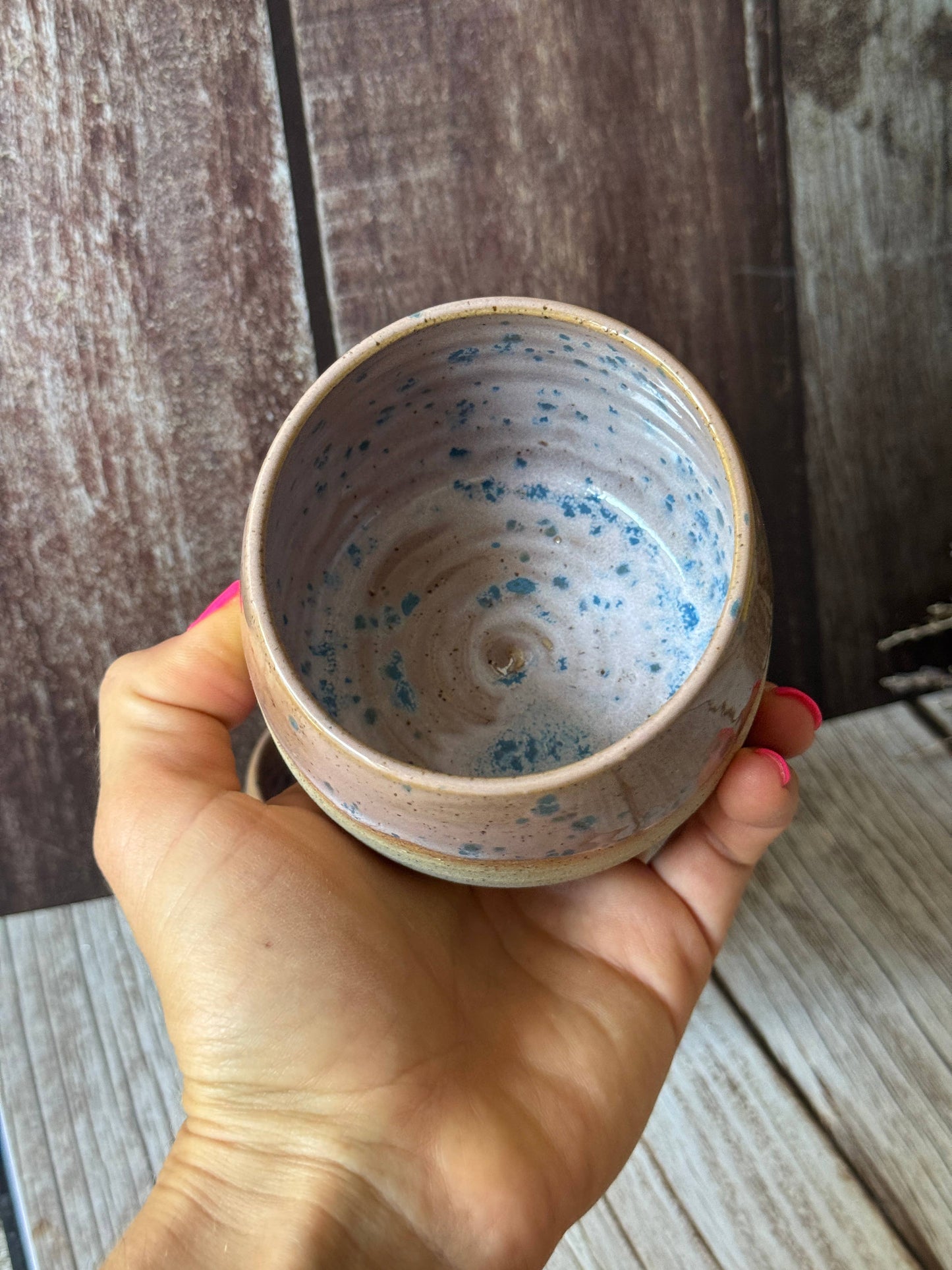 Wolf snd Clay - Mini Hug Mug - Purple with Speckles