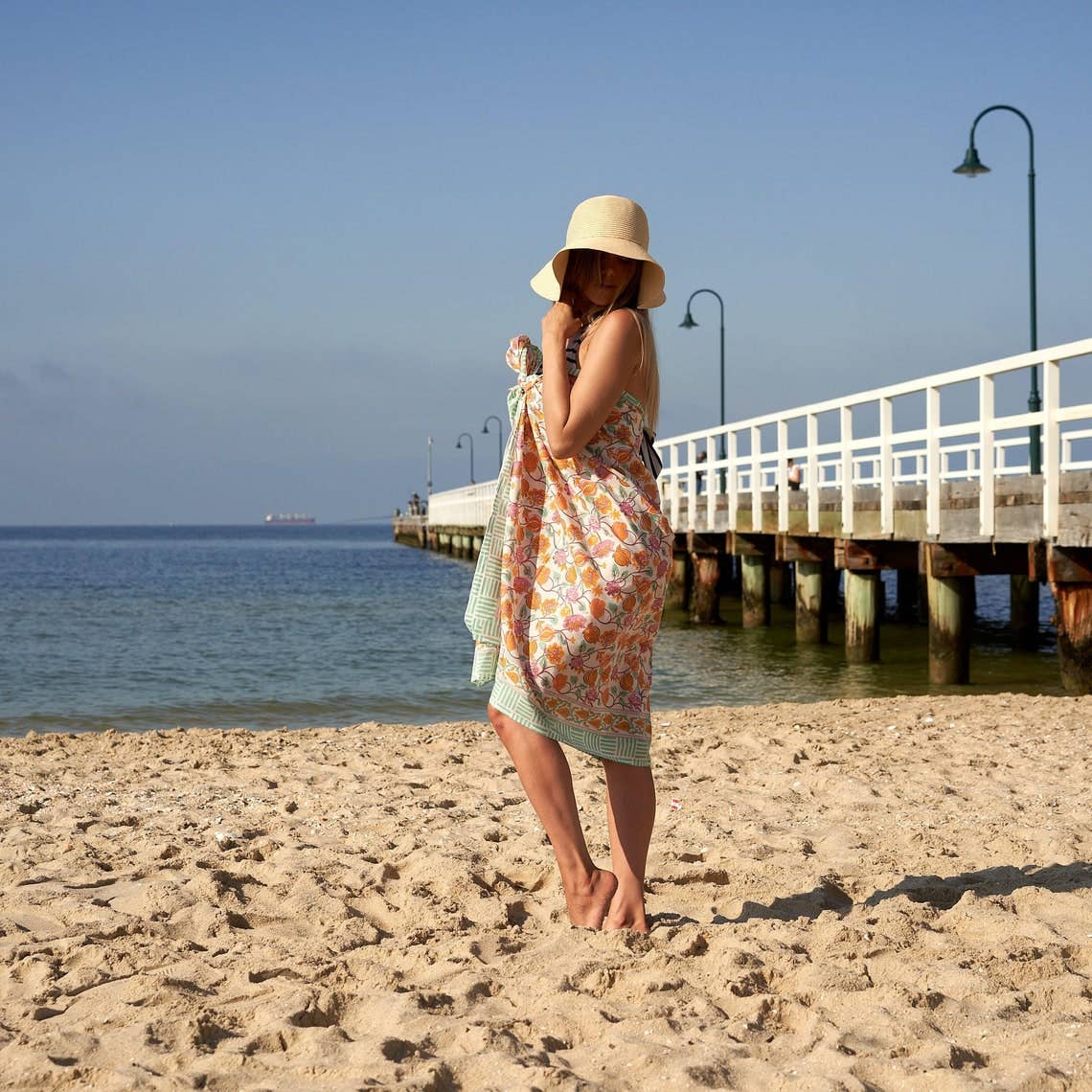 Linen Connections - Cotton Sarong - Island Blossoms