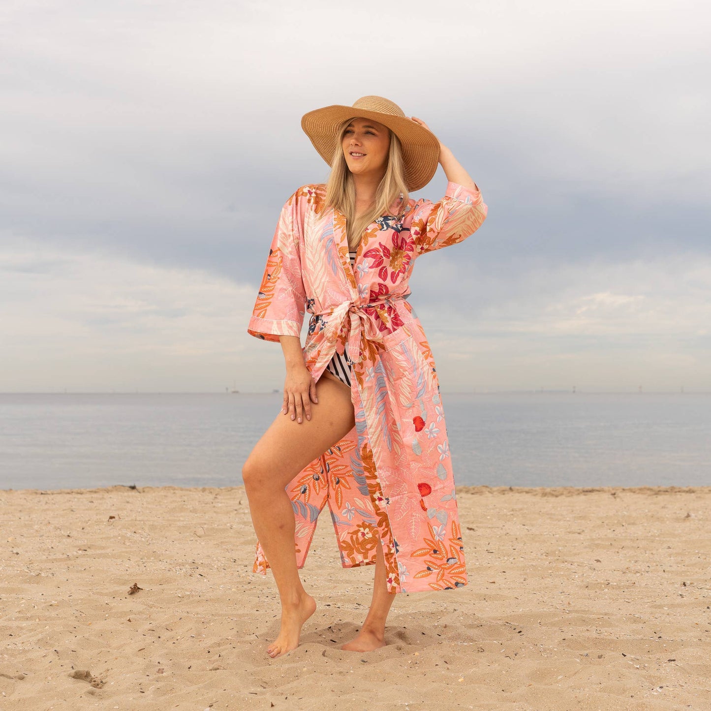 Linen Connections - Cotton Kimono Robe - Boho Chic
