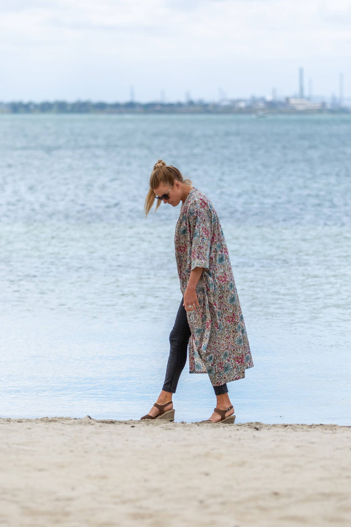 Linen Connections - Cotton Kimono Robe - Multicolour