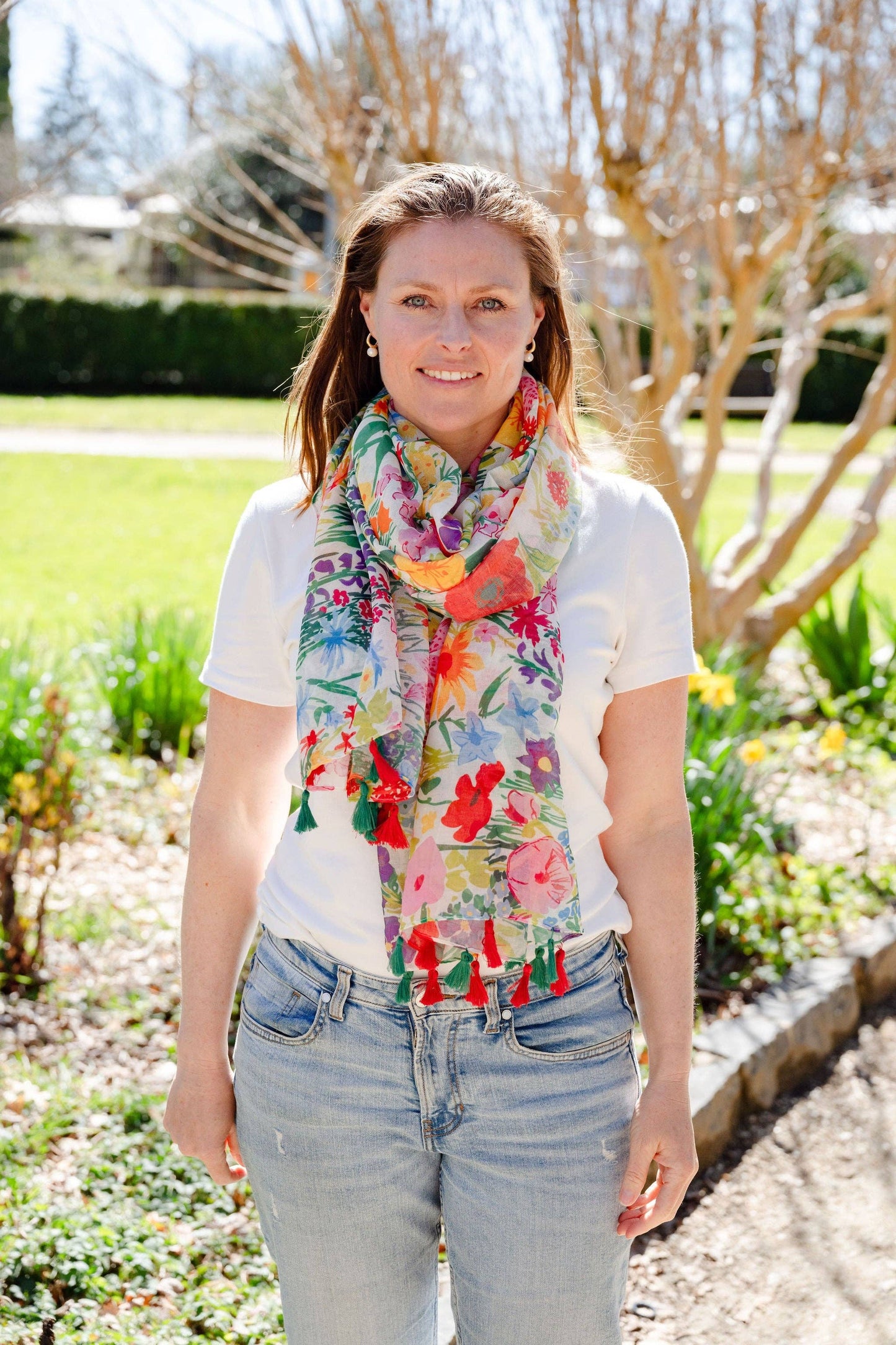 Greenwood Designs - April Floral Lightweight Scarf