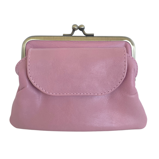 Empire of Bees - Penny's Leather Coin Purse - Pastel Pink