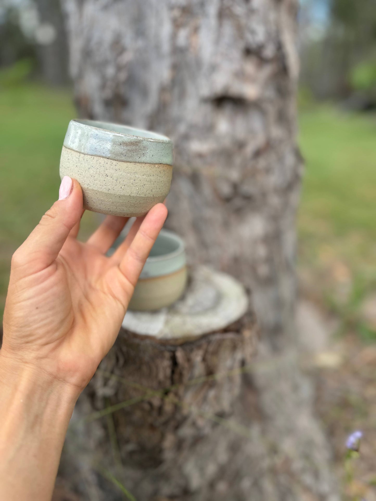 Wolf and Clay - Mini Hug Mug - Grey