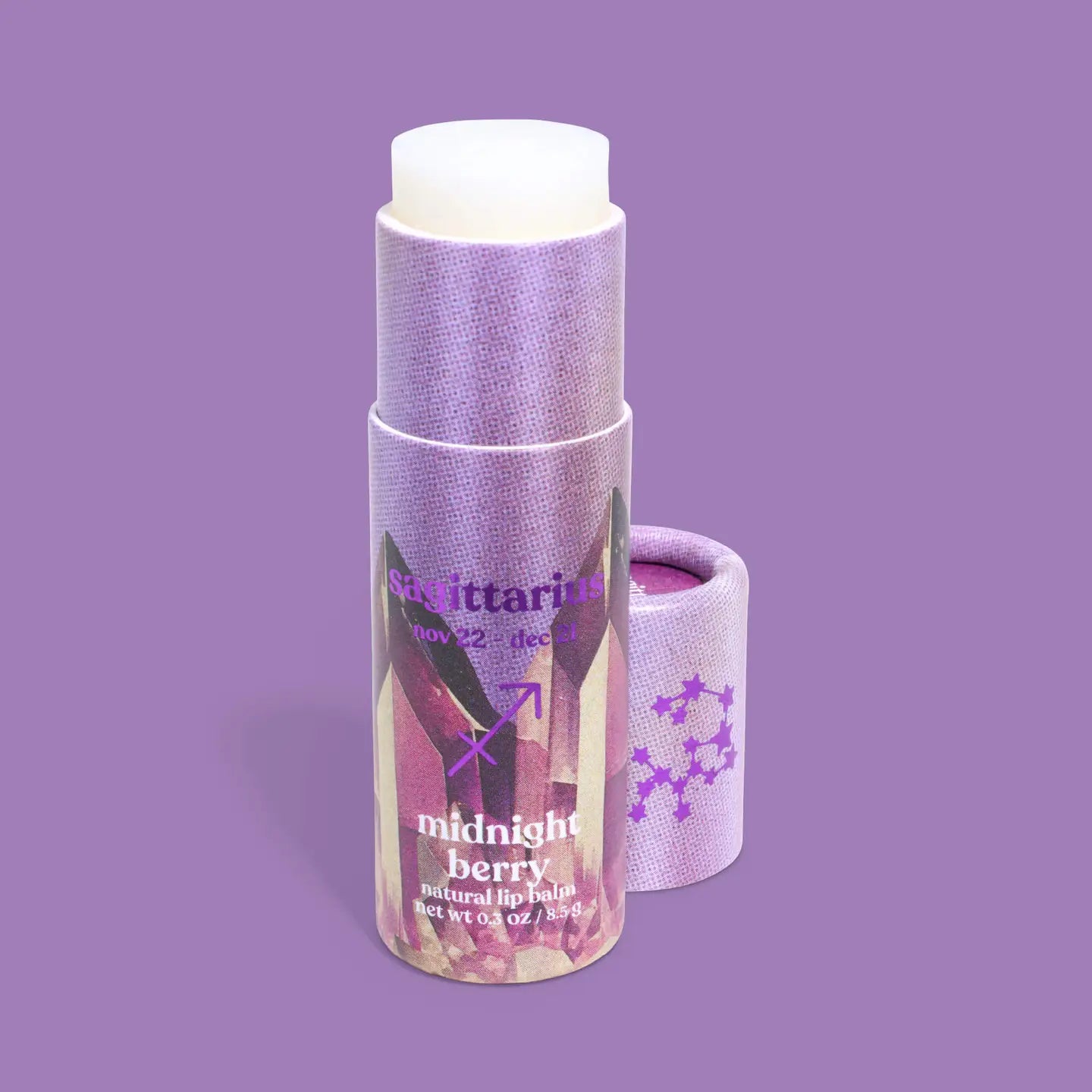 PRE-ORDER AVAILABLE - Poppy & Pout - Zodiac Lip Balm - Sagittarius | Midnight Berry