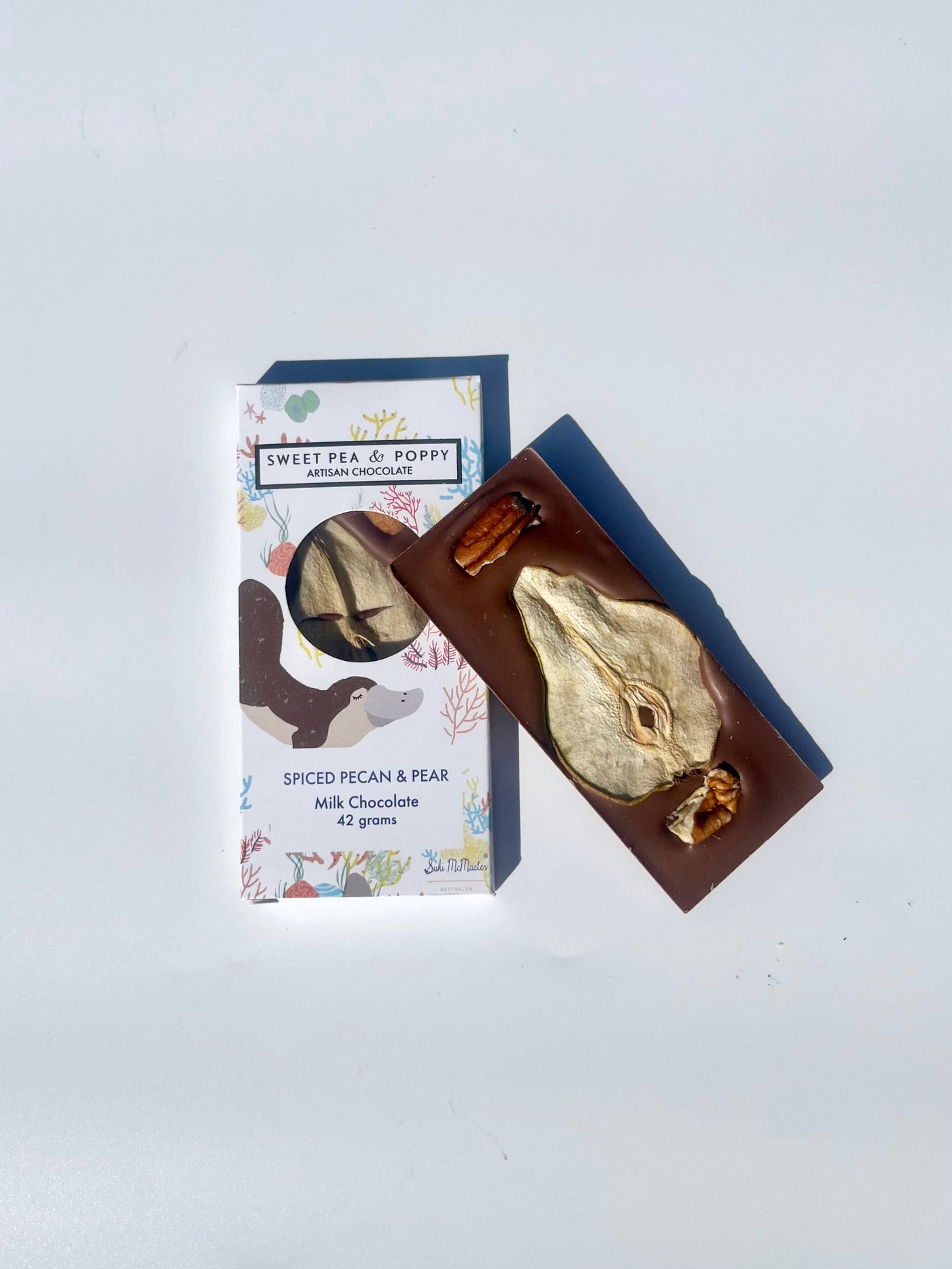 Sweet Pea & Poppy - Artisan Chocolate Bar - Spiced Pecan & Pear