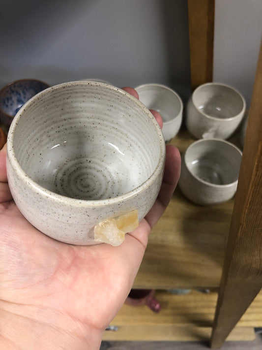 Wolf and Clay - Hug Mug with Citrine Crystal