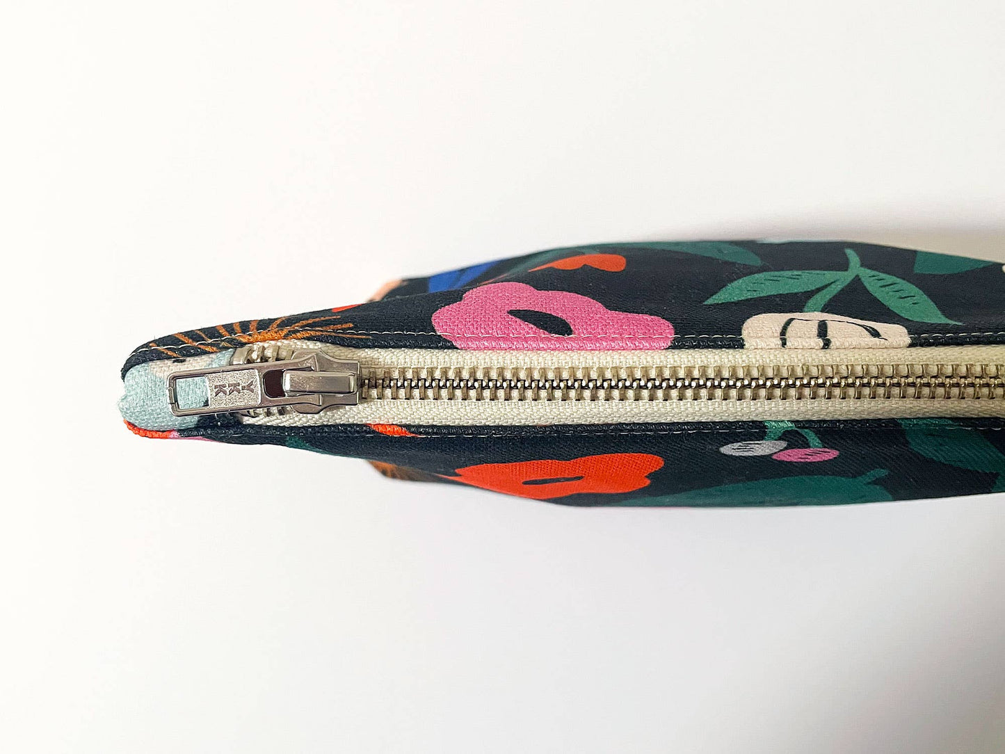 Fabric Drawer - Handmade Make-up, Travel, Fabric Zip Purse - Floral Pop