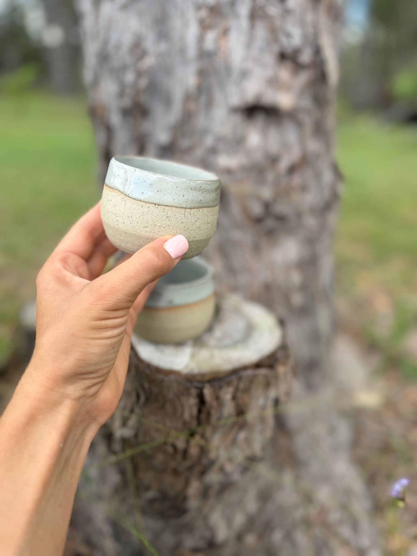 Wolf and Clay - Mini Hug Mug - Grey