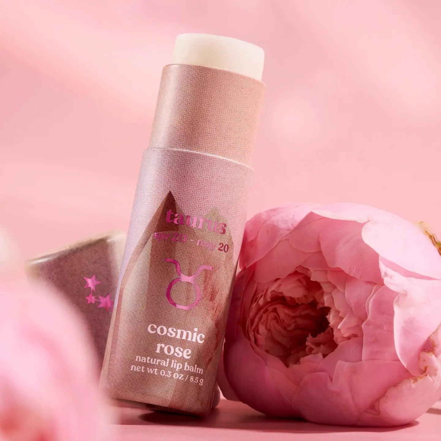 PRE-ORDER AVAILABLE - Poppy & Pout - Zodiac Lip Balm - Taurus | Cosmic Rose
