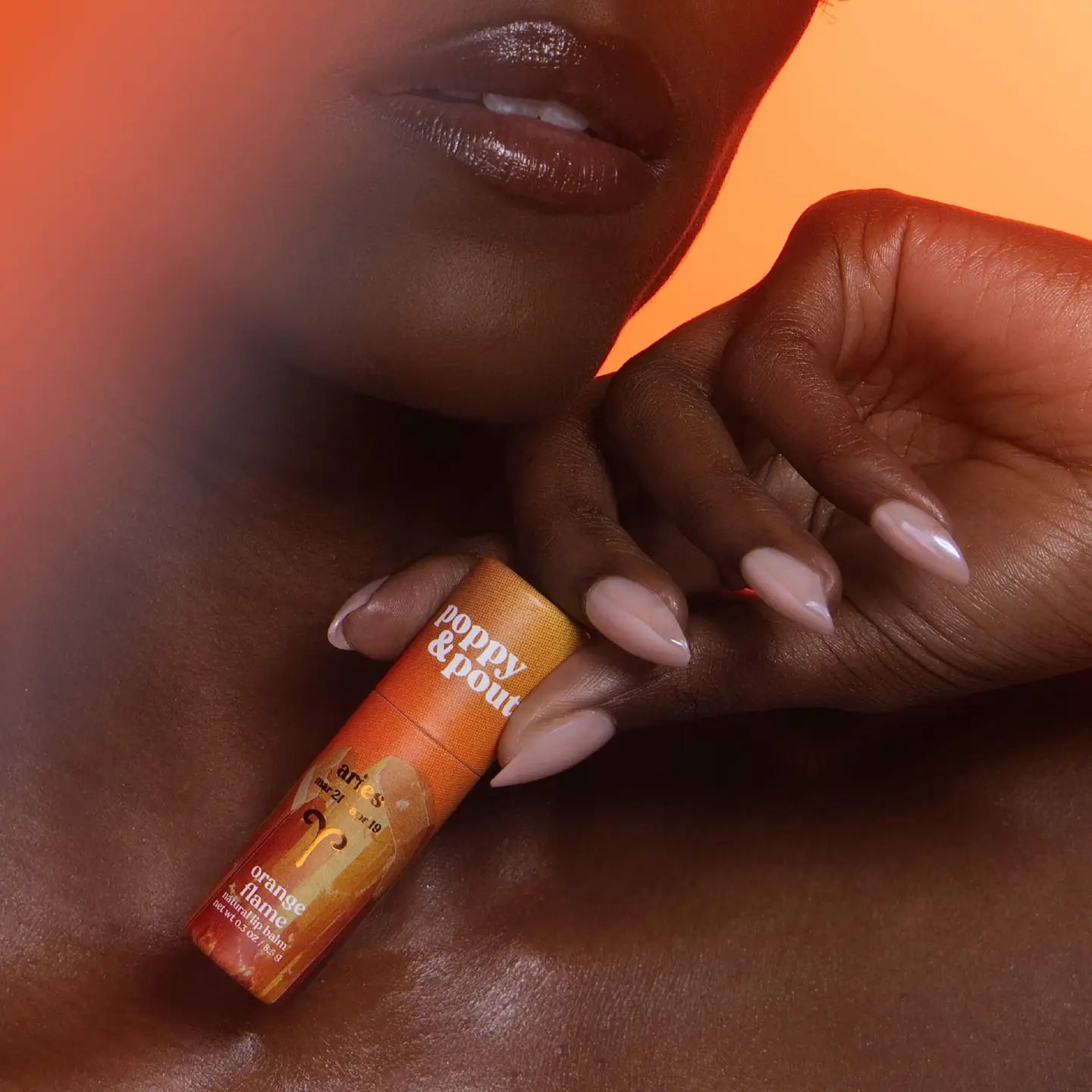 PRE-ORDER AVAILABLE - Poppy & Pout - Zodiac Lip Balm - Aries | Orange Flame
