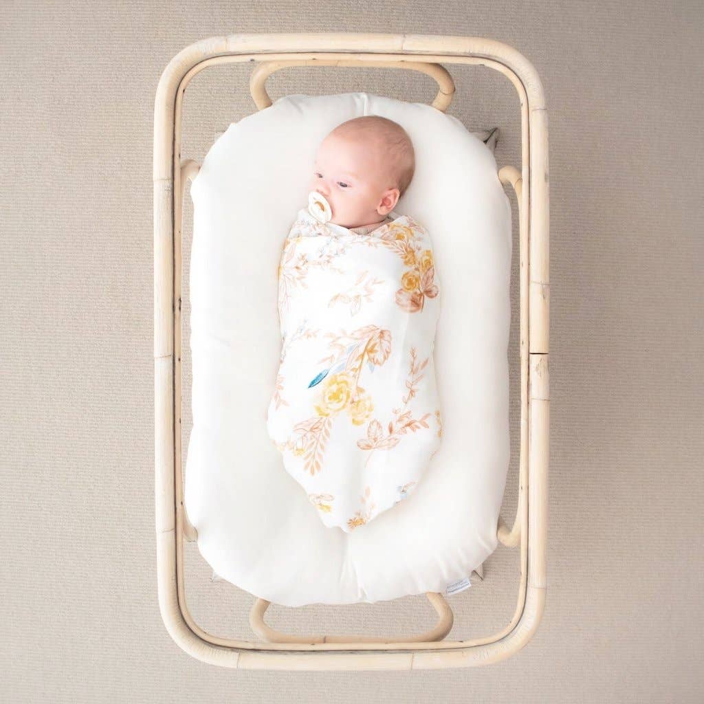 Savannah and Three - Muslin Wrap - Vintage Brown Floral