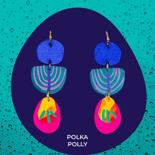 Polka Polly - Earrings - Lilac Salvia