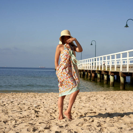 Linen Connections - Cotton Sarong - Island Blossoms