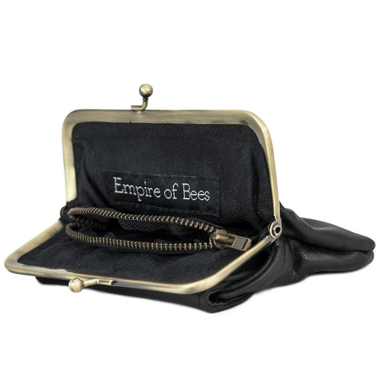 Empire of Bees - Penny's Leather Coin Purse - Black
