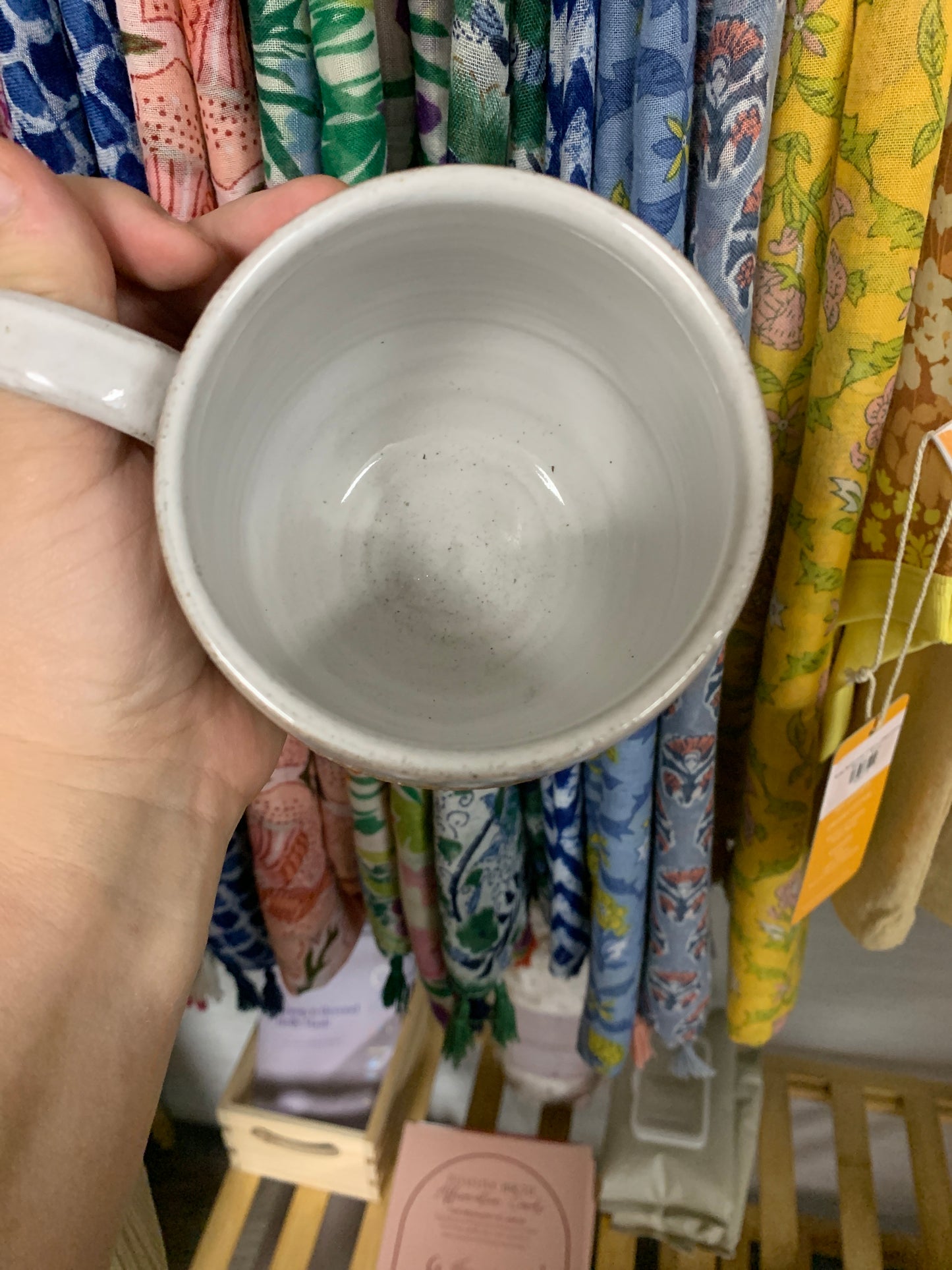 Little Queen Ceramics - Large Mug - White Mandala