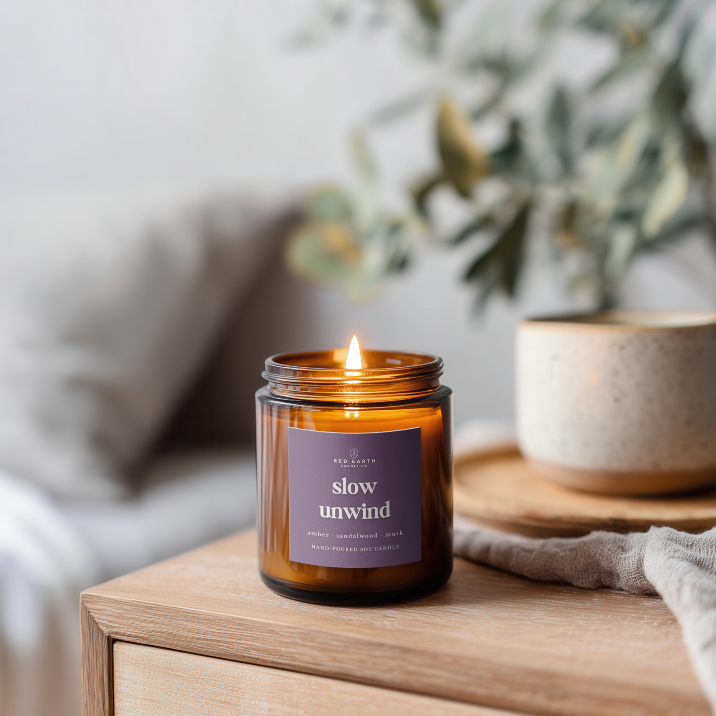 PRE-ORDER AVAILABLE - Red Earth Candle Co. - Soy Candle - Slow Unwind