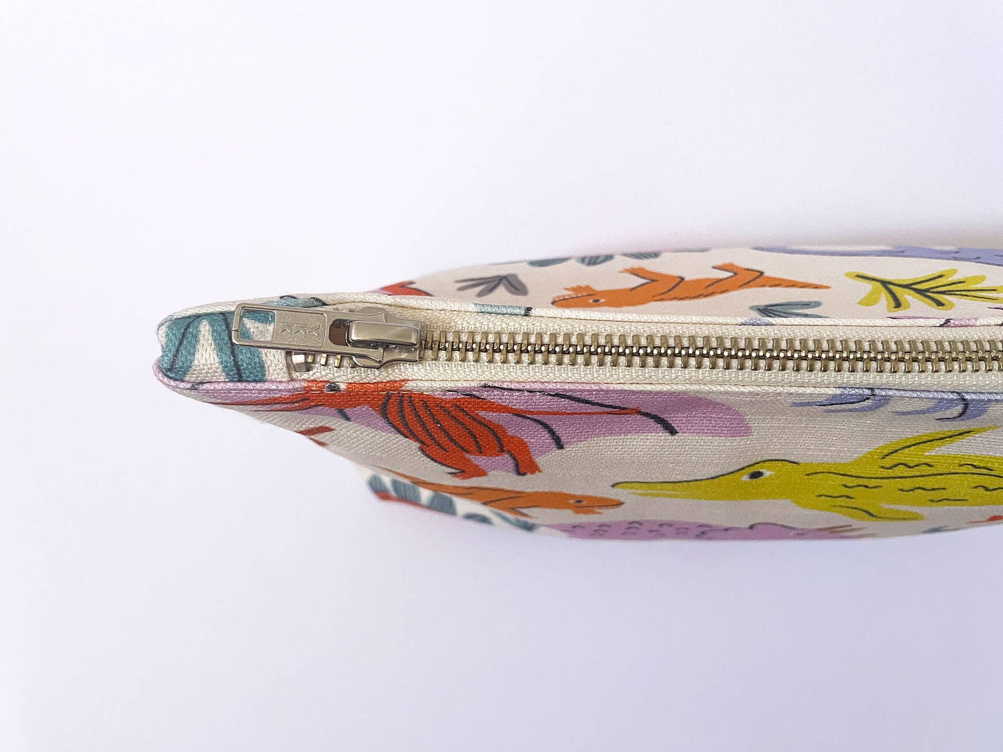 Fabric Drawer - Handmade Make-up, Travel, Clutch Fabric Zip Purse - Dinos