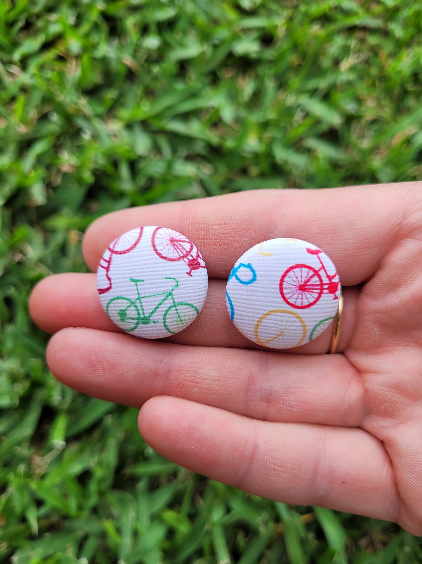 Samantha's Studio - Earrings - Bike Button Studs