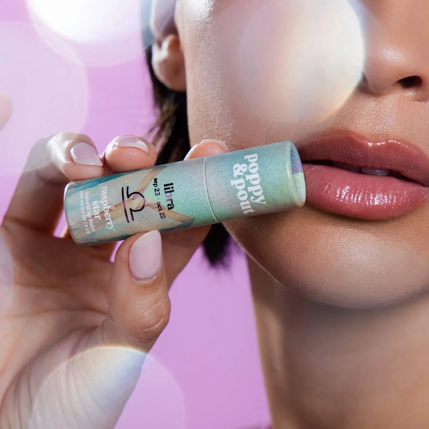 PRE-ORDER AVAILABLE - Poppy & Pout - Zodiac Lip Balm - Libra | Raspberry Star
