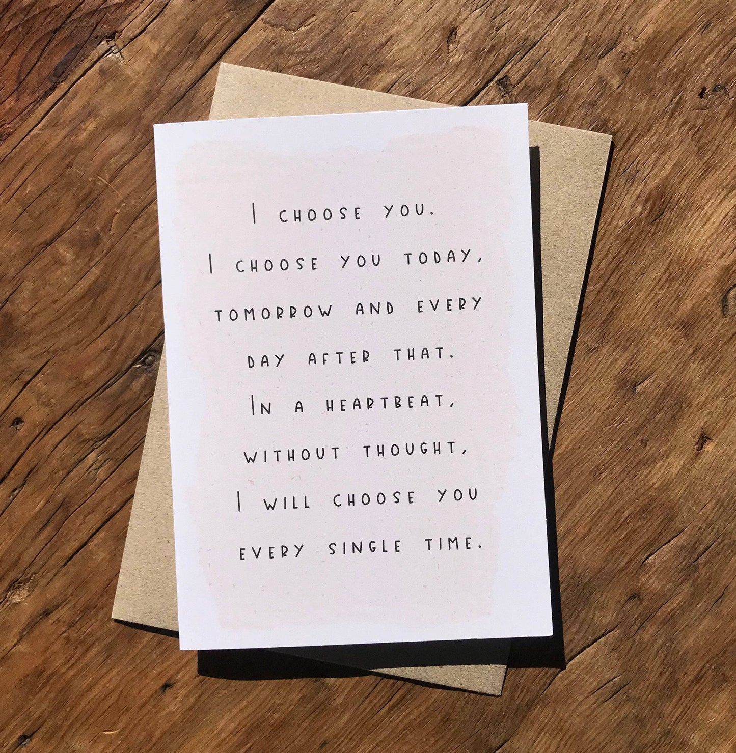 To & From Cards - Greeting Card - I Choose You