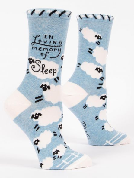 Blue Q - Ladies Crew Socks - Loving Memory of Sleep
