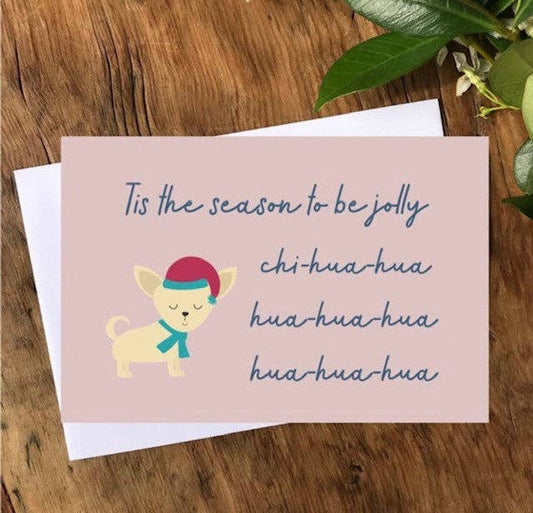 To & From Cards - Greeting Card - Tis the Season to be Jolly, Chihuahua
