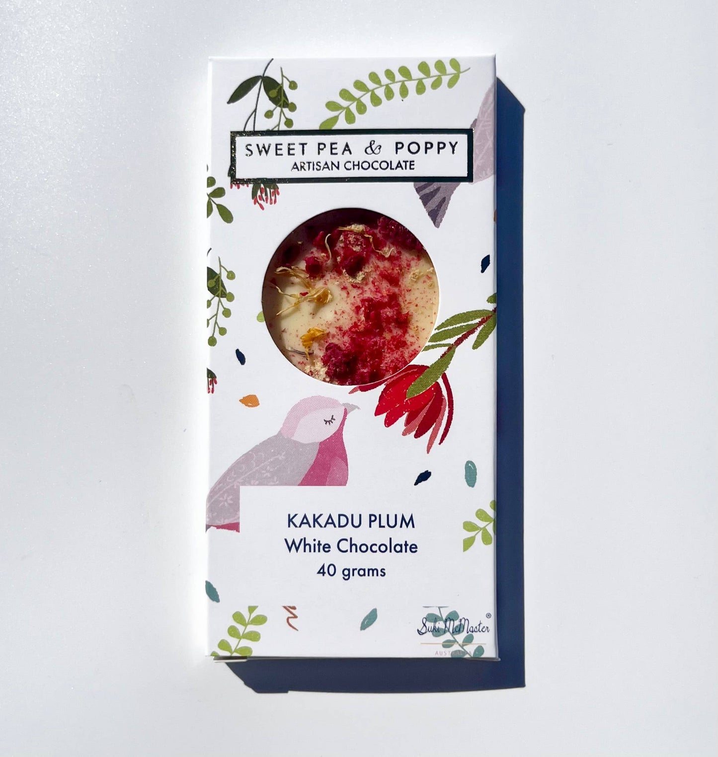 Sweet Pea & Poppy - Artisan Chocolate Bar - White Chocolate Kakadu Plum