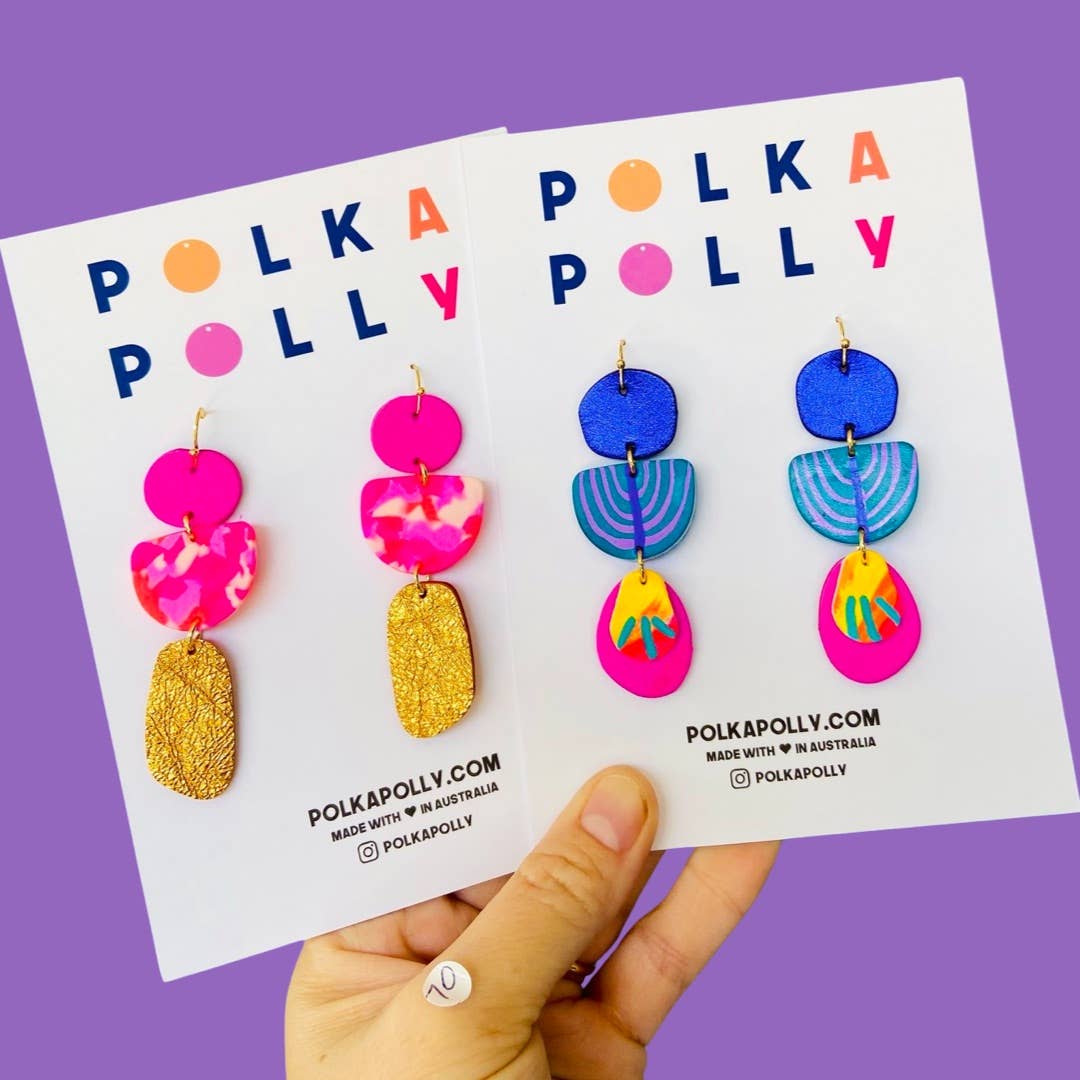 Polka Polly - Earrings - Lilac Salvia